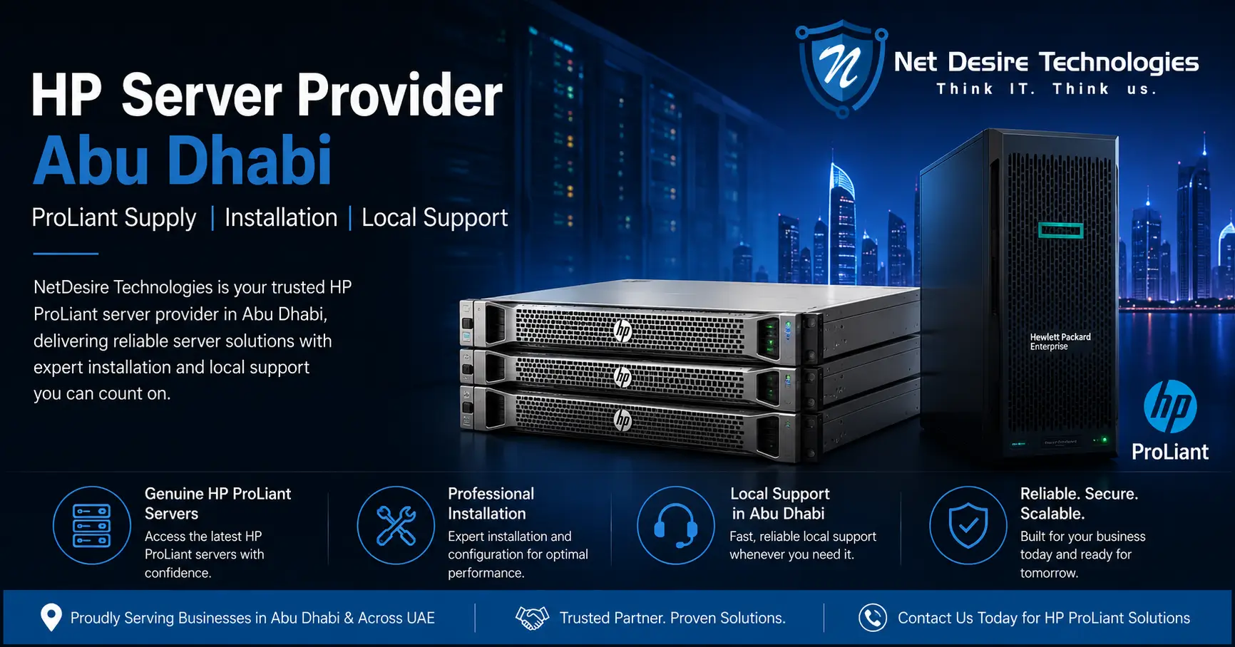 HP Server Provider Abu Dhabi ProLiant Supply Installation and Local Support