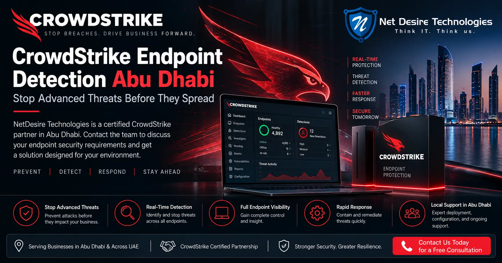 CrowdStrike Endpoint Detection Abu Dhabi Stop Advanced Threats Before They Spread